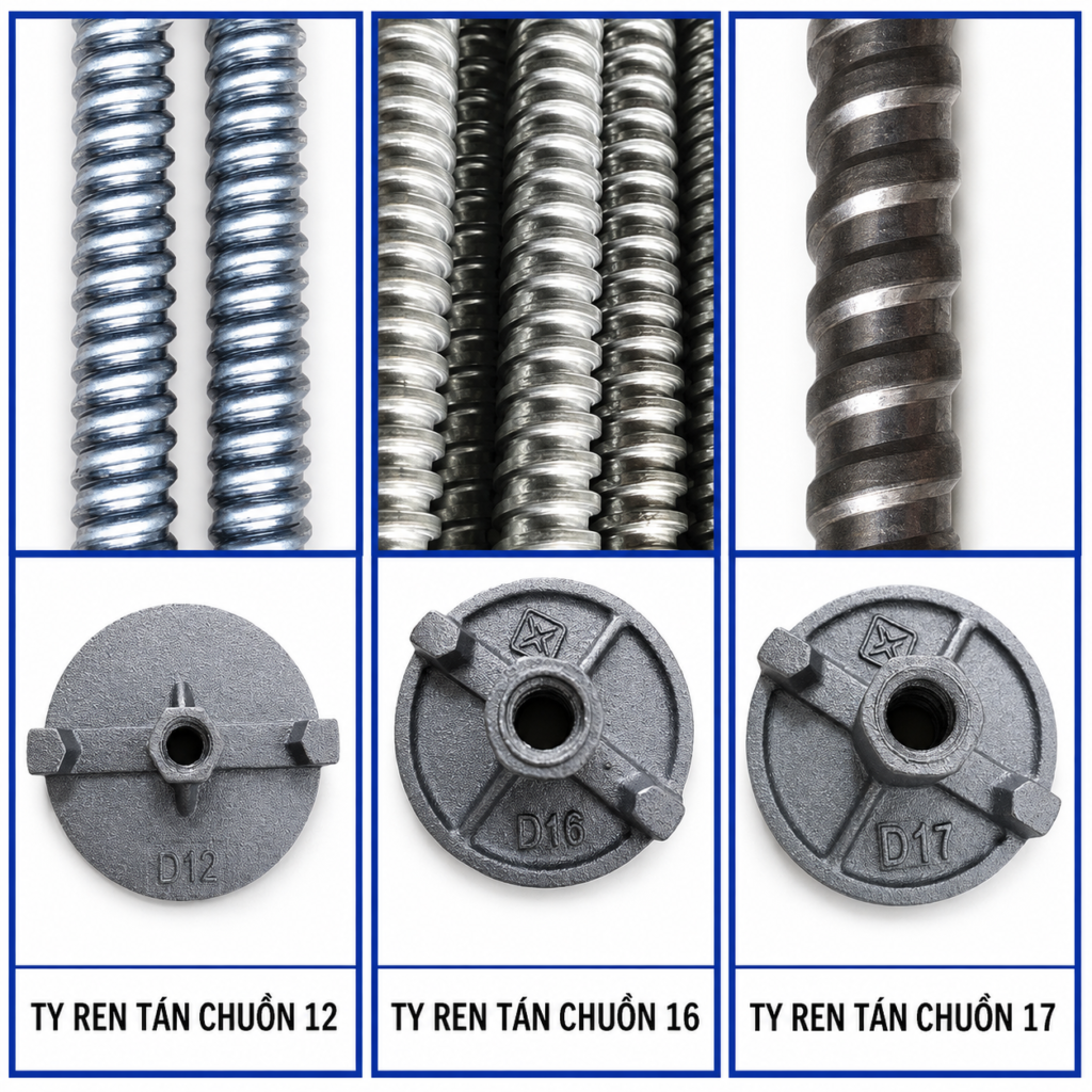 Giá ty ren bát chuồn Tại TPHCM– Bảng giá D12, D16, D17 ty ren bat chuon hcm